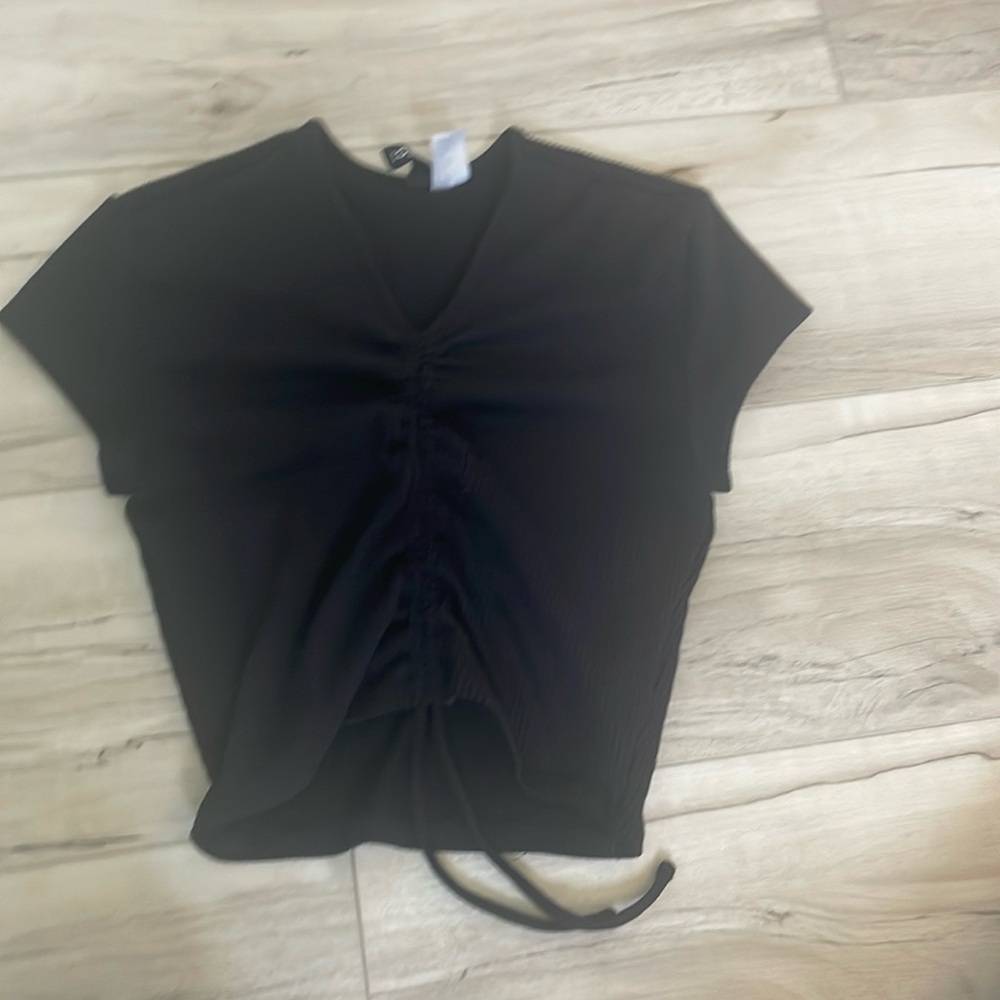 Black Cropped Shirt